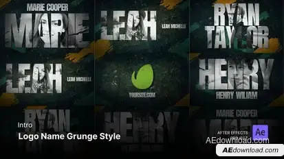 Intro/Opening Video - Grunge Logo Name After Effects Template Openers template preview