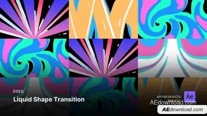 Intro/Opening Video - Liquid Shape Transition After Effects Template broadcast-packages template preview