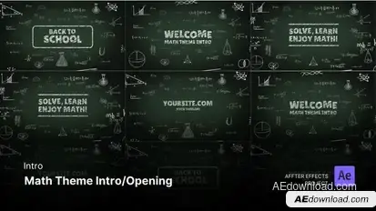 Intro/Opening Video - Math Theme After Effects Template Product Promo template preview