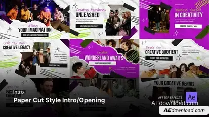 Intro/Opening Video - Paper Cut Style After Effects Template Product Promo template preview