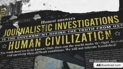 Investigation Newspaper Mockup Titles Titles template preview