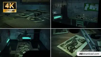 Investigation slideshow Video Displays template preview