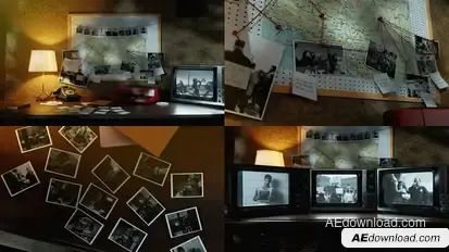 Investigation Surface | Detective Old TV Opener Video Displays template preview