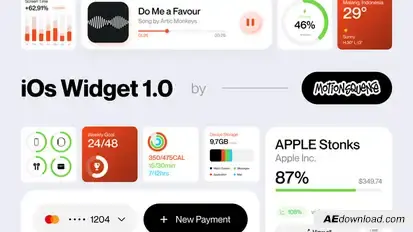 iOS Widget 1.0 Elements template preview