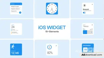 iOs Widget Infographics template preview