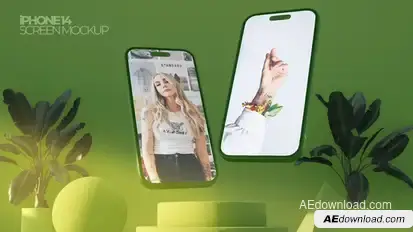 iPhone Screen Set Mockup Product Promo template preview