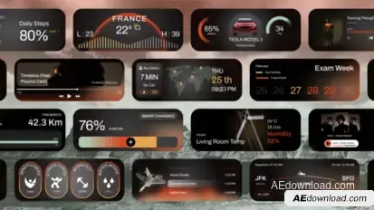 Iphone UI Widget Elements template preview
