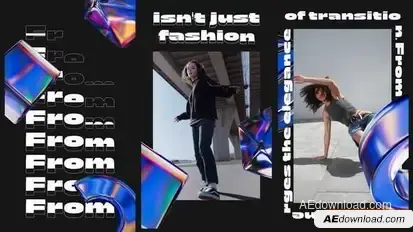 Iridescent Geometric Fast Paced Reel Openers template preview