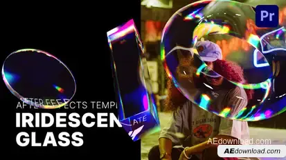 Iridescent Glass Elements template preview