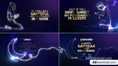Islamic Greetings // Ramadan and Eid Greetings // Muslim Pray Openers template preview