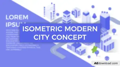 Isometric Modern City Concept Elements template preview