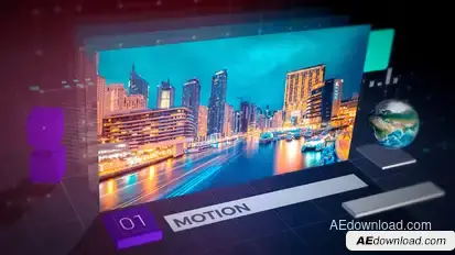 Isometric Slideshow Video Displays template preview