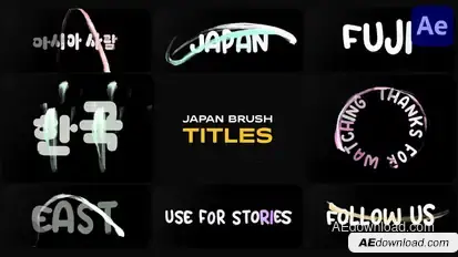Japan Brush Titles for After Effects Titles template preview