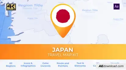 Japan Map - Japan Travel Map Video Displays template preview