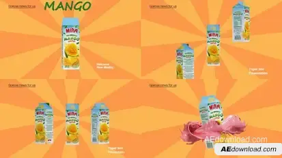 Juice and Milk Drink Box Mockup Product Promo template preview