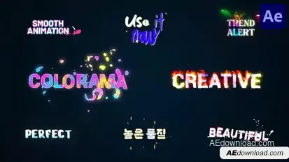Juicy Colorful Titles for After Effects Titles template preview