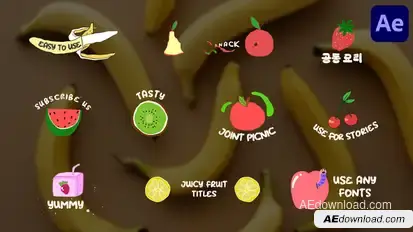 Juicy Fruit Titles for After Effects Titles template preview