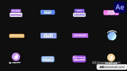 Juicy Titles And Lower Thirds for After Effects Elements template preview