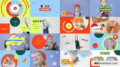 Kid’s YouTube Vlog Openers template preview