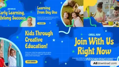 Kids Academic Video Displays template preview