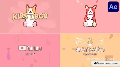 Kids Cartoon Logo for After Effects Logo Stings template preview