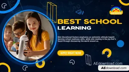 Kids Education Promo Video Displays template preview