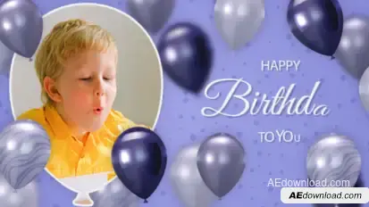 Kids Happy Birthday Video Displays template preview