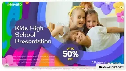 Kids High School Presentation Openers template preview