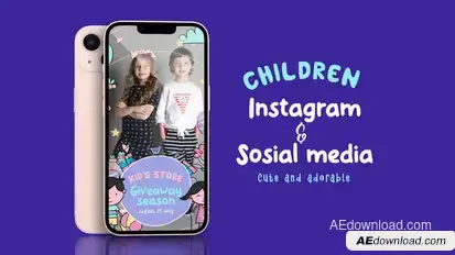 Kids Instagram Stories Video Displays template preview
