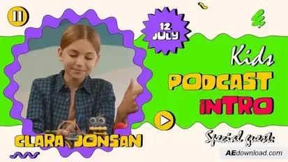 Kids Podcast Youtube Vlog Intro Openers template preview