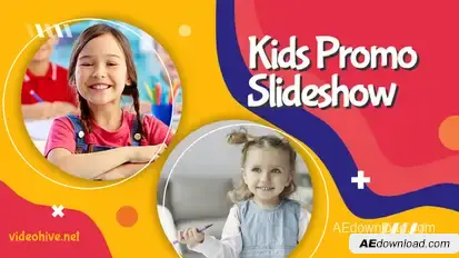 Kids Promo Slideshow Video Displays template preview