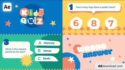 Kids Quiz Presentation Openers template preview