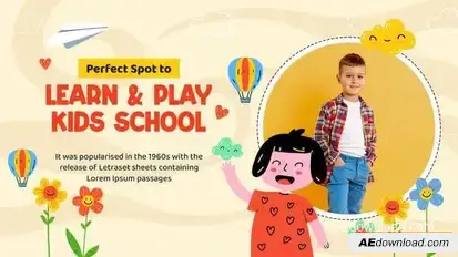 Kids School Slideshow Openers template preview