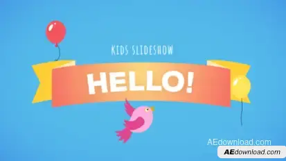 Kids Slideshow Video Displays template preview