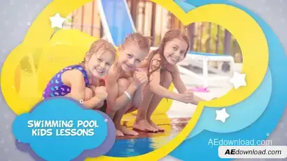 Kids Summer Camp Slideshow Video Displays template preview