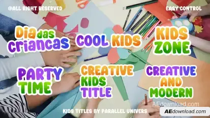 Kids Titles | AE Titles template preview
