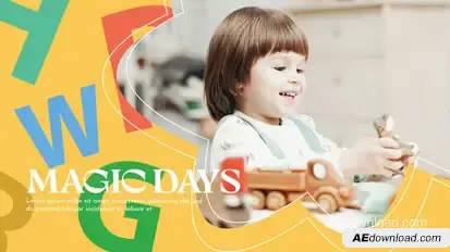 Kindergarten Promo Opener | Kids Slideshow Openers template preview