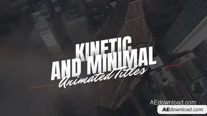 Kinetic and Minimal Animated Titles Titles template preview