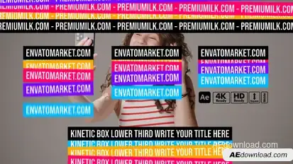 Kinetic Box Lower Thirds Elements template preview