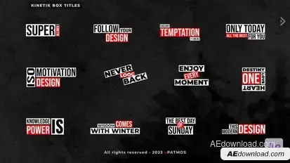 Kinetic Box Titles | After Effects Titles template preview