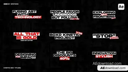 Kinetic Box Titles v2.0 | AE Titles template preview