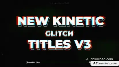 Kinetic Glitch Titles v3 / AE Titles template preview