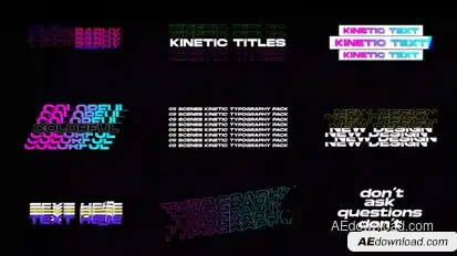 Kinetic Gradient +RGB | After Effects Titles template preview
