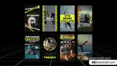 Kinetic Instagram Stories | AE Titles template preview