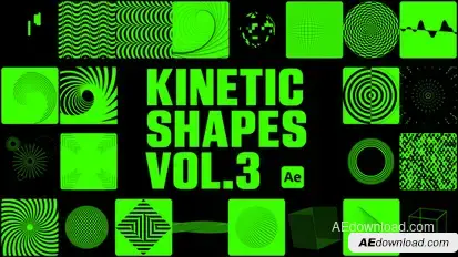 Kinetic Shapes 3 Elements template preview