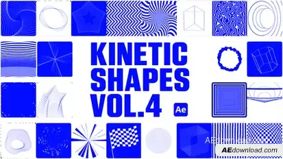 Kinetic Shapes 4 Elements template preview