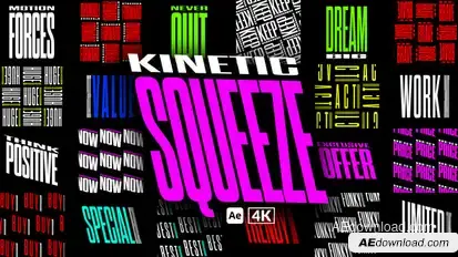 Kinetic Squeeze Titles Titles template preview