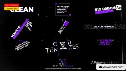 Kinetic Text Titles template preview