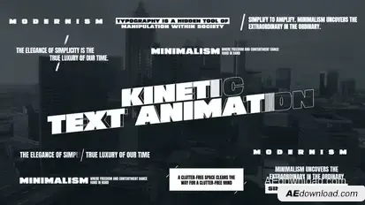 Kinetic Text Animation Titles template preview