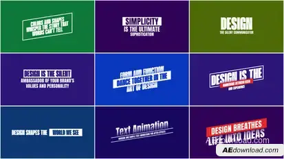 Kinetic Text Animation Titles template preview